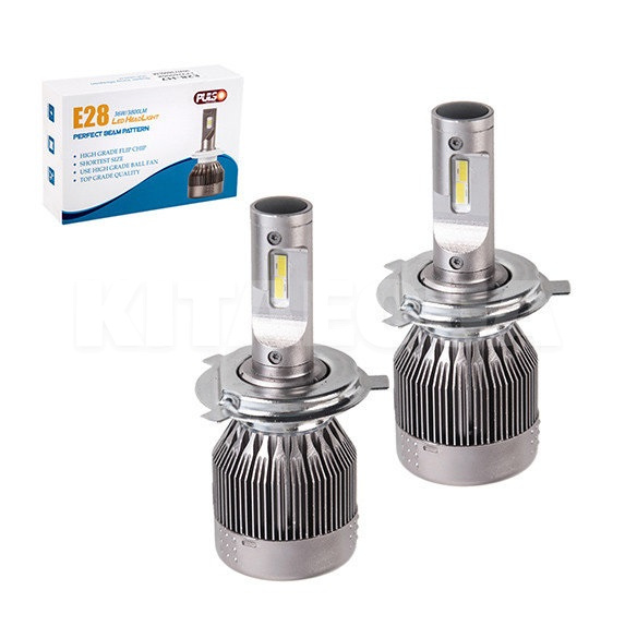 LED лампа для авто H4 P43t 36W 6000K PULSO (E28-H4)
