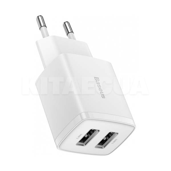 Зарядное устройство Compact Charger White 2 USB 10.5W BASEUS (CCXJ010202)