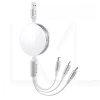 Кабель 3in1 USB to Type-C/Micro USB/Lightning 3А 1.2м белый PROOVE (557710003)