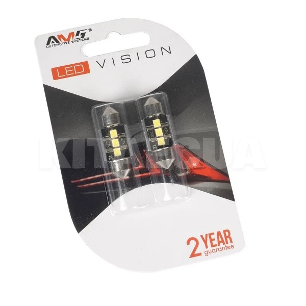Світлодіодна лампа V3 12V C5W 5500K (компл.) AMS (41228) - 7