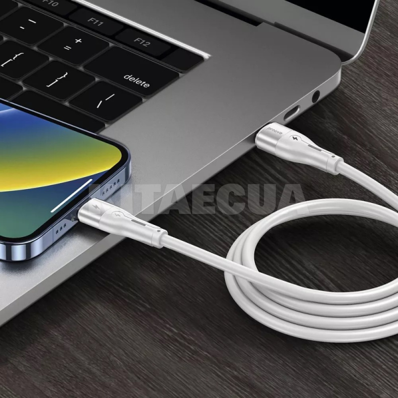 Кабель Type-C Type-C 60W 1м Soft Silicone белый PROOVE (492070003) - 5