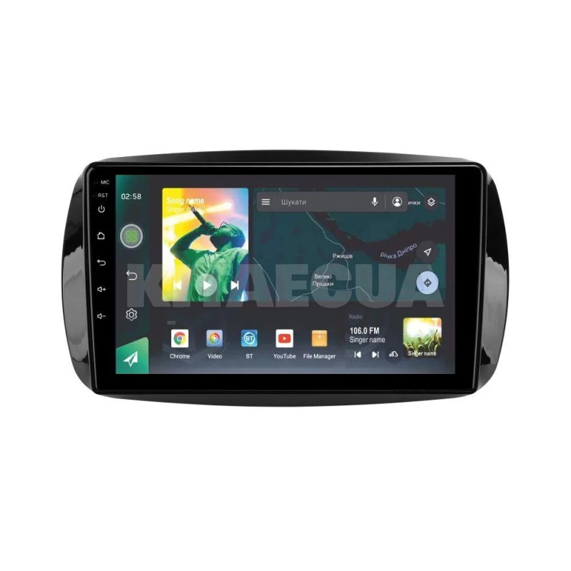 Штатна магнітола X9232 2+32 Gb 9" Mercedes Benz Smart Fortwo 3 A453 2014-2020 (L1) SIGMA4car (33653) - 2