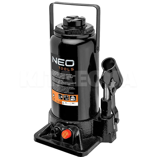Домкрат гидравлический бутылочный до 15т (230мм-460мм) NEO Tools (10-455)