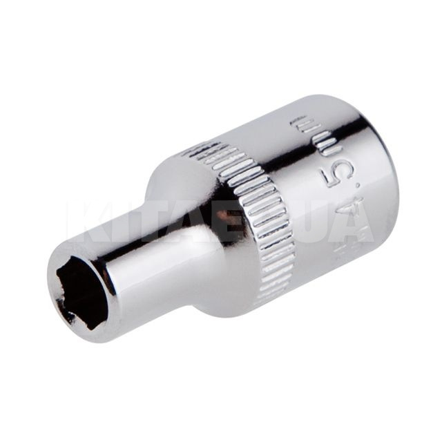 Головка торцева 6-гранна 4.5мм 1/4" Cr-V Intertool (ET-0433)