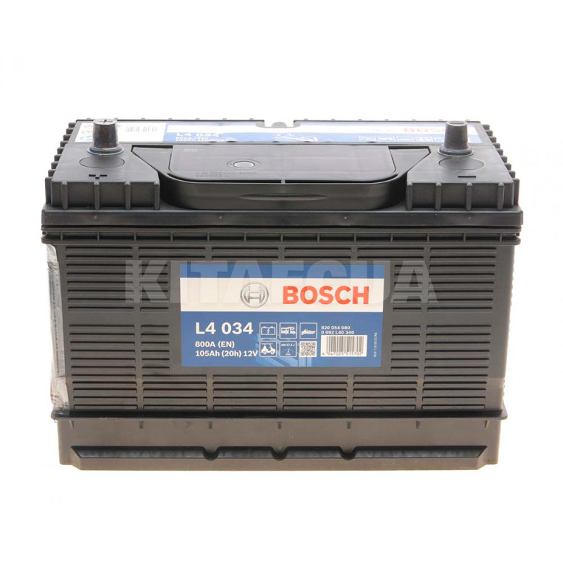 Аккумулятор автомобильный T3 034 105Ач 800А "+" слева BOSCH (0 092 L40 340)