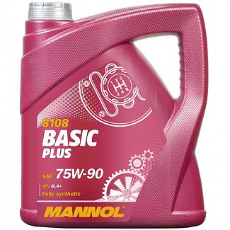 Масло трансмиссионное синтетическое 4л 75W-90 Basic Plus Mannol