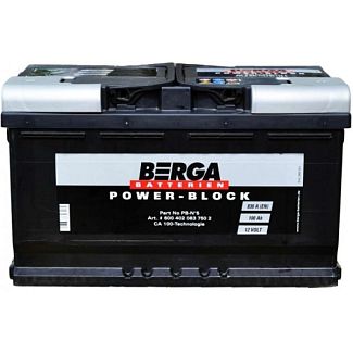 Аккумулятор автомобильный 100Ач 830А "+" справа BERGA
