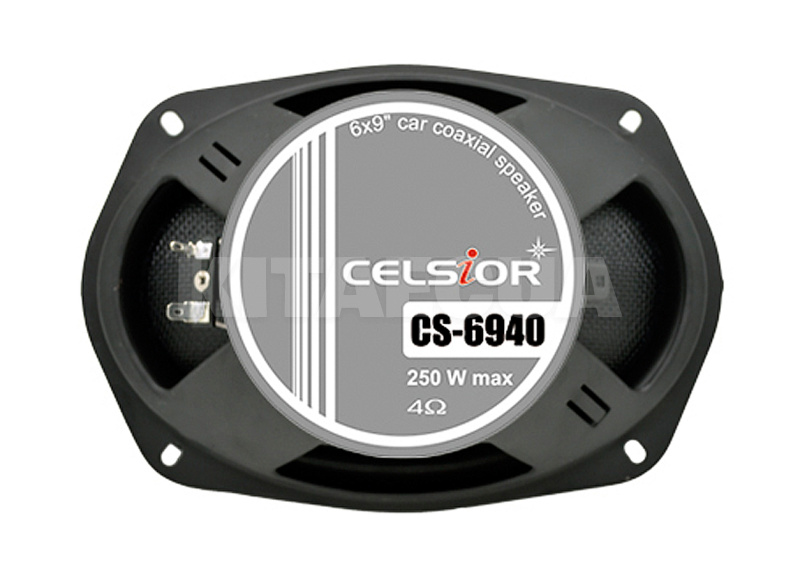Динамики коаксиальные 4-х полосные овальные 6x9" (15х23 см) черный 250ВтSilver (2 шт) Celsior (CS-6940) - 3