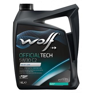 Масло моторне синтетичне 4л 5W-30 Officialtech C2 WOLF