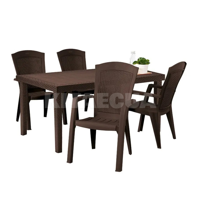 Стол для сада пластиковый Melody коричневый до 75 кг Keter (7290005559969) - 2