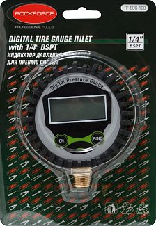 Индикатор давления цифровой для пневмосистем 1/4"(Psi, Kpa, Bar, Kgf/cm2) ROCKFORCE
