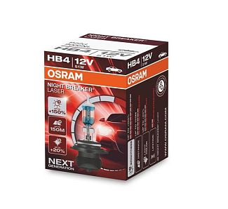 Галогенная лампа HB4 51W 12V Night Breaker +150% Osram