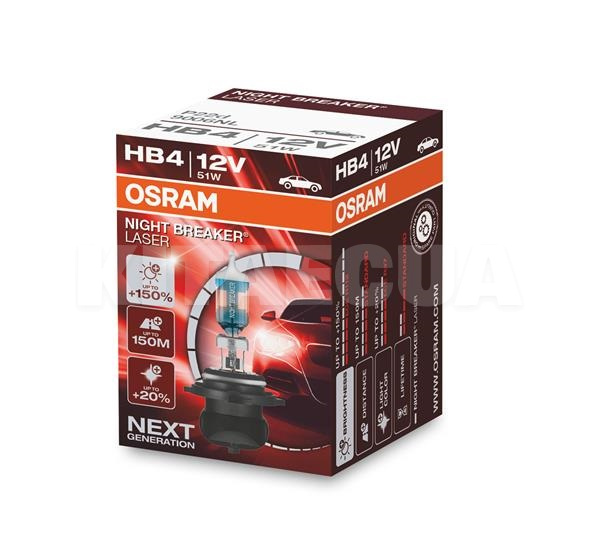 Галогенная лампа HB4 51W 12V Night Breaker +150% Osram (OS 9006NL)