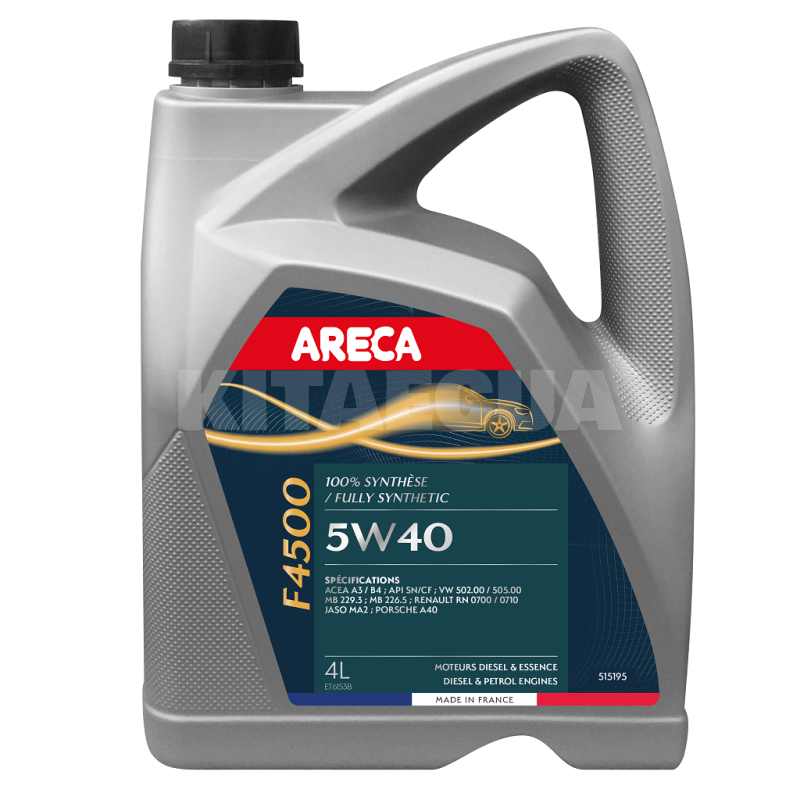 Масло моторное синтетическое 4л 5W-40 F4500 ARECA (051519)