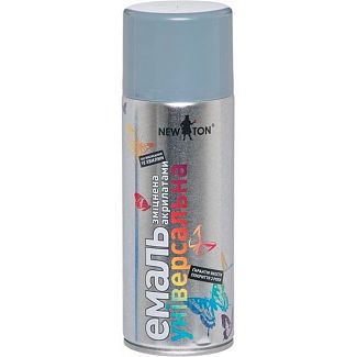 Фарба-емаль універсальна глянсова 400мл сіра NEW TON