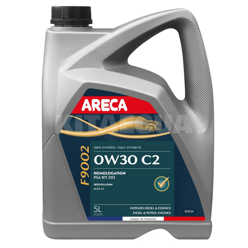 Масло моторное синтетическое 5л 0W-30 F9002 ARECA (051392)