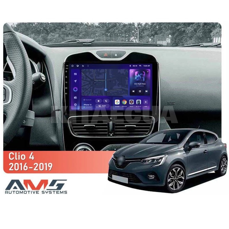 Штатная магнитола MOSS M3 4+32 ГБ 10" Renault Clio 4 KH98 2016-2019 (L2) AMS (50870) - 2