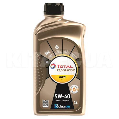 Масло моторное синтетическое 1л 5W-40 Quartz Ineo C3 TOTAL (213104)