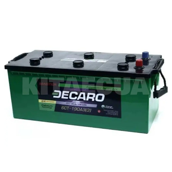 Аккумулятор автомобильный Master 190Ач 1250А "+" слева DECARO (6СТ-190 (3) M)