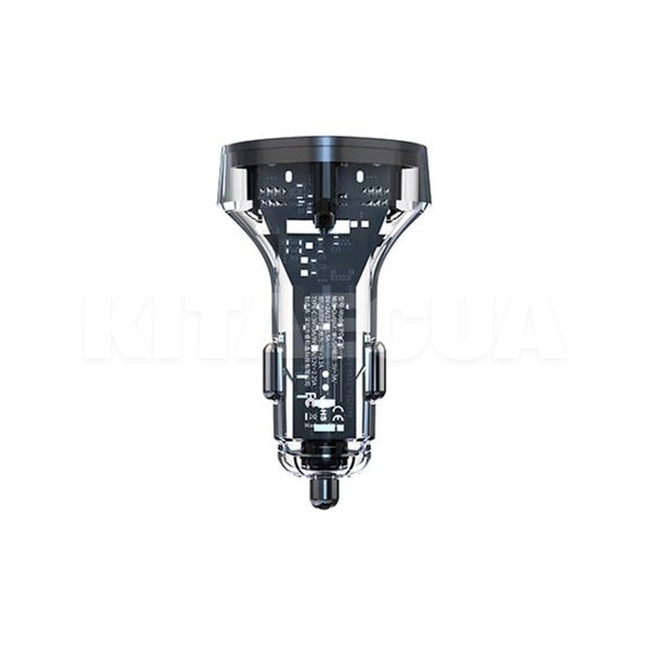 автомобільний зарядний пристрій 2 USB / 1 Type-C 27W чорне AZEADA SYVI PD-C35 Proda (PD-C35-BK-Proda) - 2