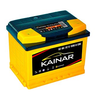 Аккумулятор автомобильный 62Ач 590А "+" слева KAINAR