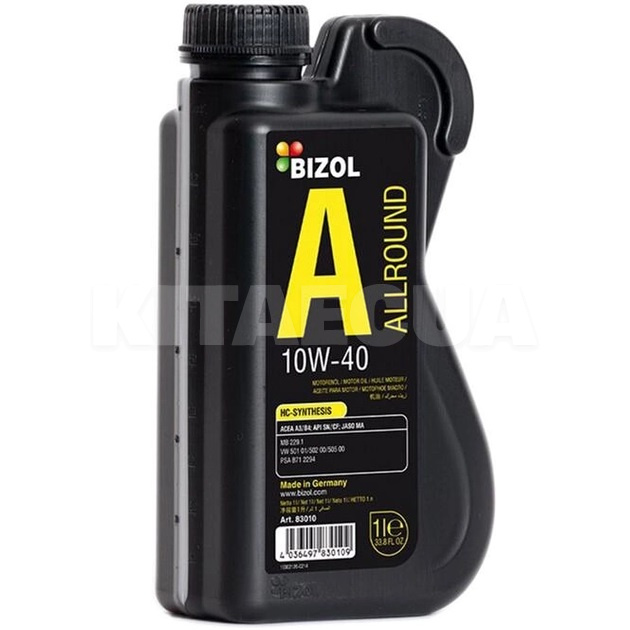 Моторна олія напівсинтетична 1л 10W-40 Allround BIZOL (B83010)