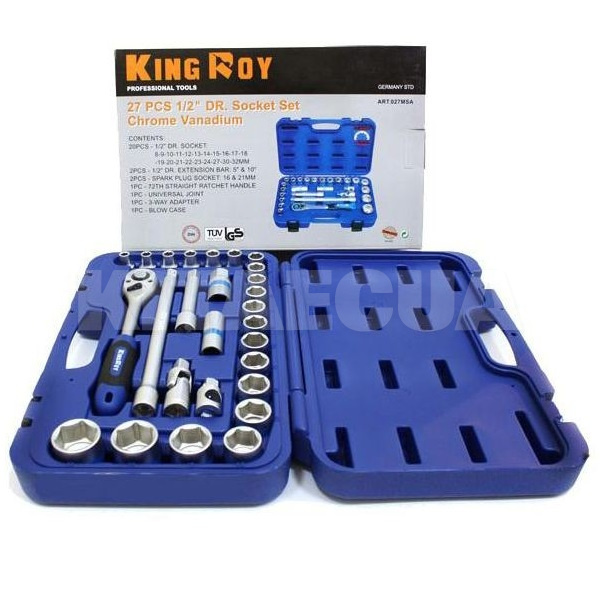 Набор инструментов 1/4" 27 предметов King Roy (25829)
