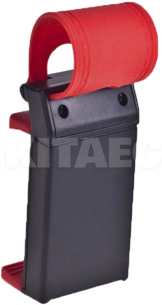 Автомобільний тримач на ремені з затискачем 55-75 мм червоний PULSO (UNI UH-2045BK/RD) - 2