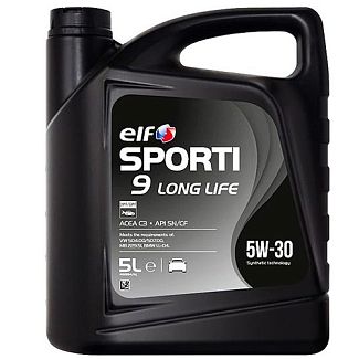 Масло моторное синтетическое 5л 5W-30 Sporti 9 Long Life ELF