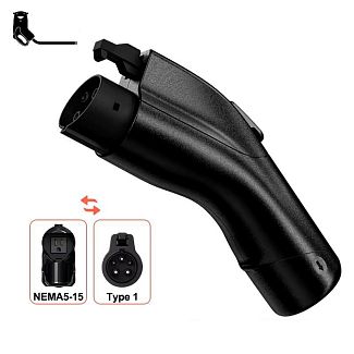 Переходник для зарядной станции (разрядник) 3.5 кВт 16А Type 1 (порт авто) – Nema 5-15 V2L (розетка) FEYREE