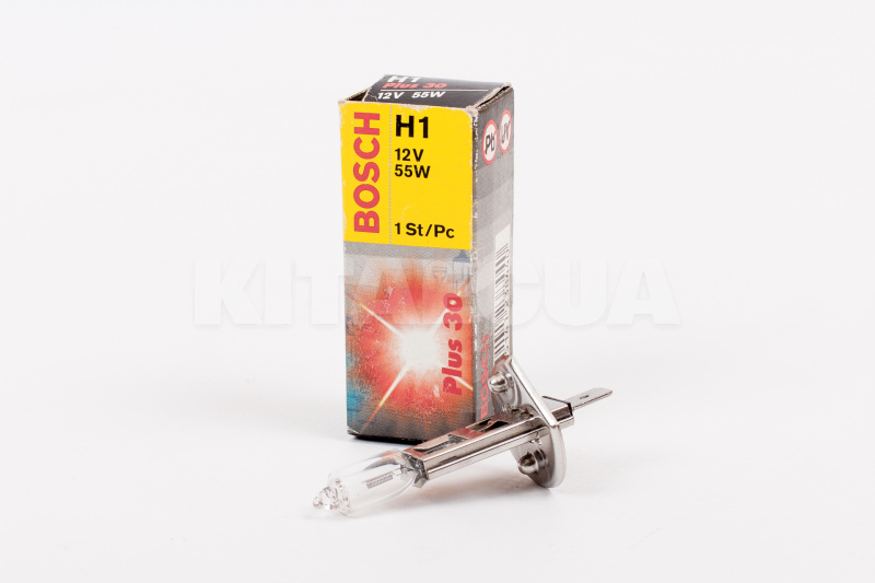 Галогенна лампа H1 55W 12V Plus 30 BOSCH (1987302012)
