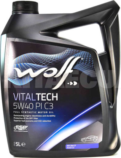 Масло моторное синтетическое 5л 5W-40 Vitaltech PI C3 WOLF (8303012)