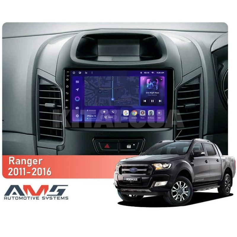 Штатная магнитола MOSS M3 4+32 ГБ 9" Ford Ranger 2011-2016 (F2) AMS (49857) - 2