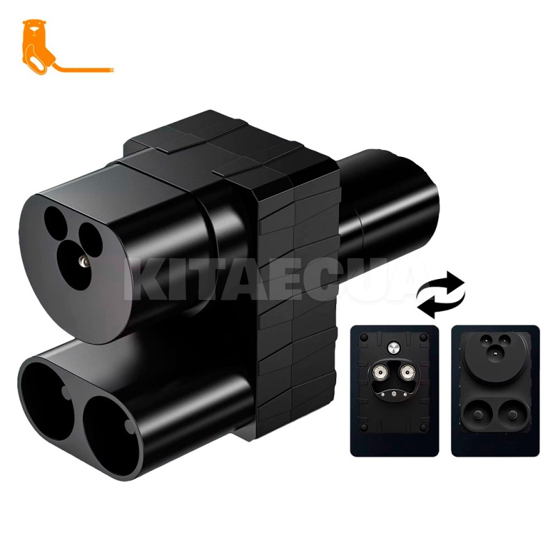 Переходник 250 кВт 400А CCS2-Type2 (станция) - Type Tesla (американское авто) FEYREE (P-CS2TS)