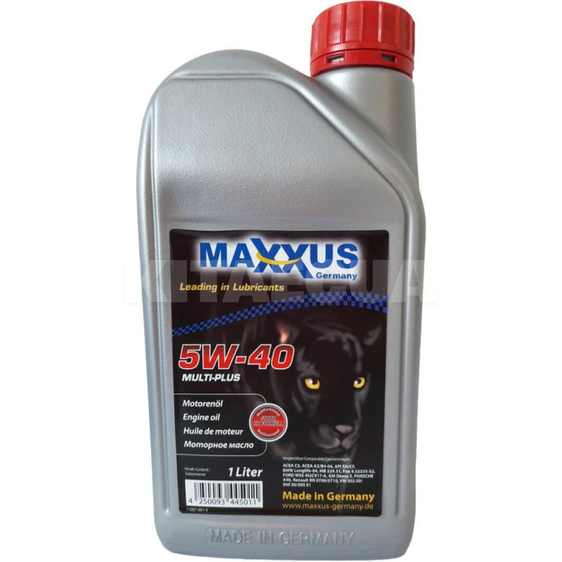 Масло моторное синтетическое 1л 5W-40 Multi-Plus Maxxus (5W40-MULTI-PLUS-001)