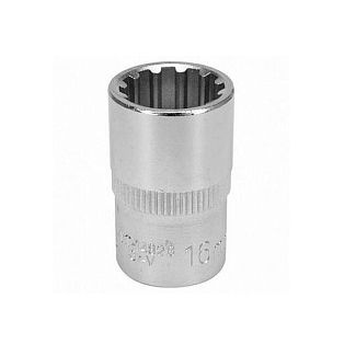 Головка торцевая SPLINE 16 мм 1/2" 38 мм блистер YATO