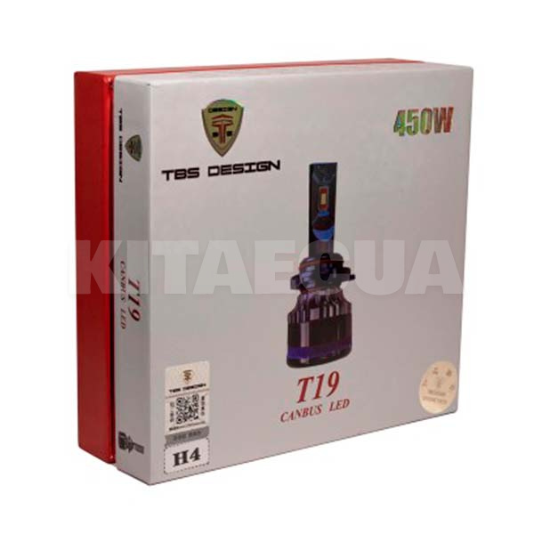 LED лампа для авто H4 P43t 45W 6000K TBS Design (00-00017230) - 3