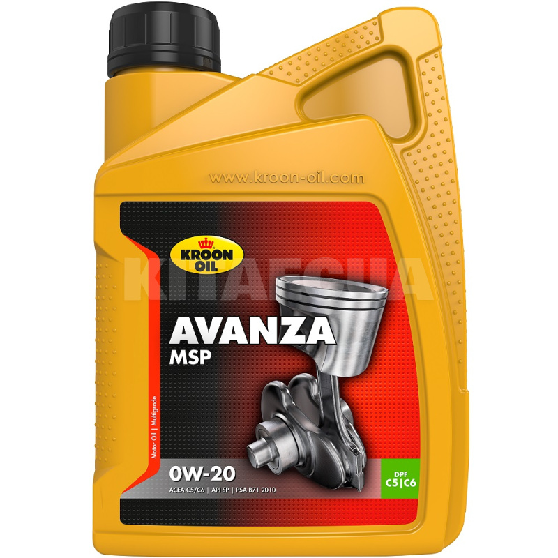 Масло моторное синтетическое 1л 0W-20 Avanza MSP KROON OIL (KL 37349)