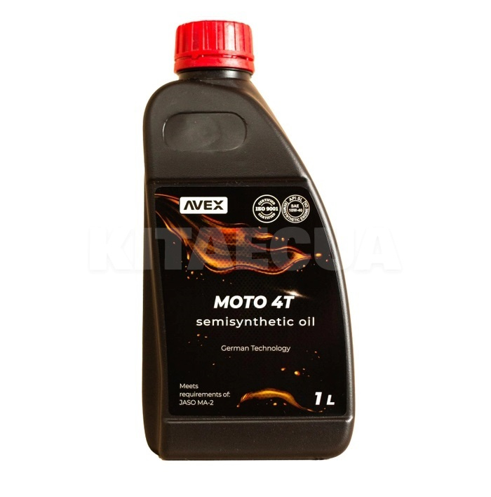 Масло моторное MOTO 4T S 1л полусинтетическое AVEX (64076)