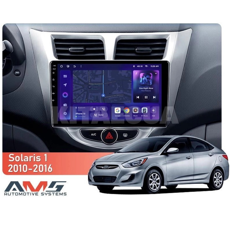 Штатна магнітола MOSS M3 4+32 ГБ 9" Hyundai Solaris 1 2010-2016 AMS (49999) - 2