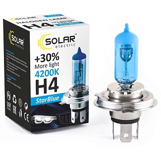 Галогенная лампа H4 60/55W 12V StarBlue +30% Solar
