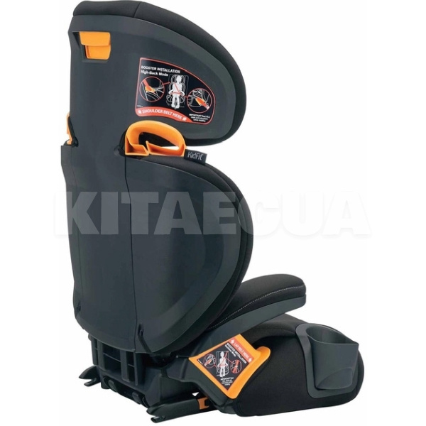 Автокресло детское KidFit ClearTex Plus 18-45 кг черное Chicco (79627.24.07) - 2