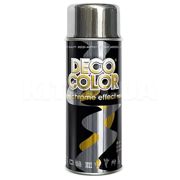 Фарба глянсова 400мл срібна Chrome Effect DecoColor (250722-DecoColor)