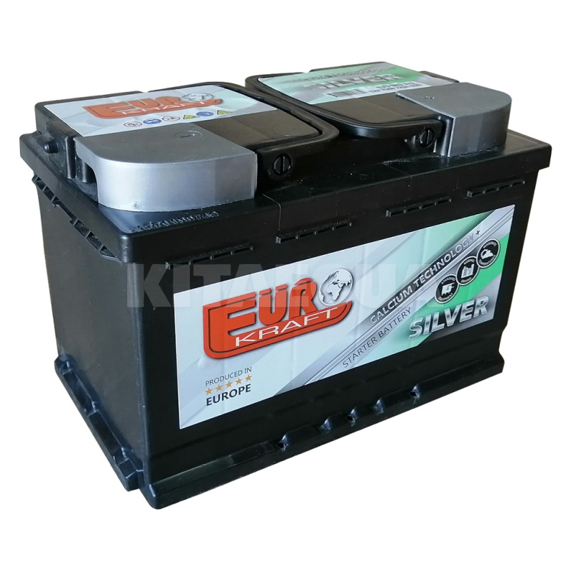 Аккумулятор автомобильный 75Ач 720А "+" справа EUROKRAFT (575 82 04)