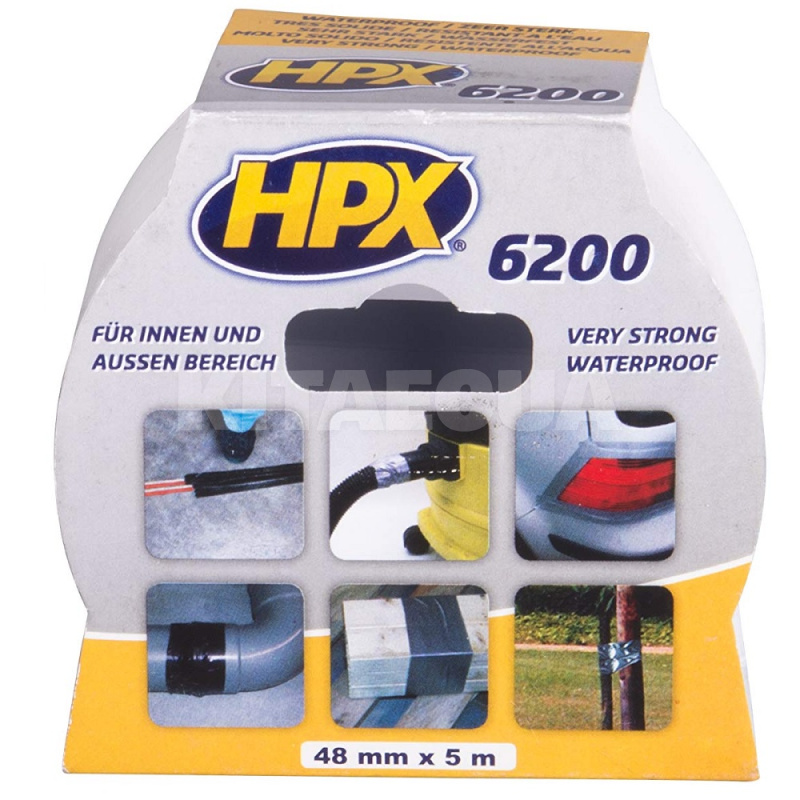 Клейкая армированная лента 5 м х 48 мм белая HPX (CW5005)