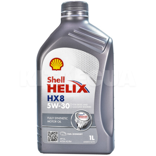 Масло моторное синтетическое 1л 5W-30 Helix HX8 Synthetic SHELL (550040462)