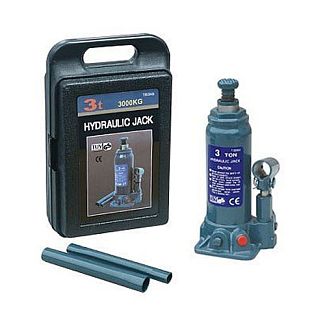 Домкрат гидравлический бутылочный до 3т (194мм-372мм) в кейсе (TONGRUN) TORIN