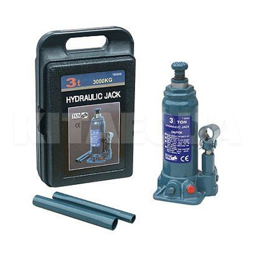 Домкрат гидравлический бутылочный до 3т (194мм-372мм) в кейсе (TONGRUN) TORIN (TG T90304S)