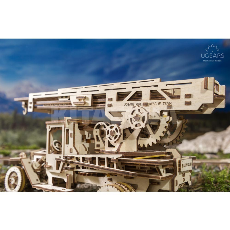 Механічна модель 3D пазл "Пожежна машина" UGEARS (70022) - 5