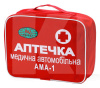 Аптечка медицинская автомобильная в красной сумке с вспомогательным комплектом AV Pharma (AMA-1-RED-EXT)